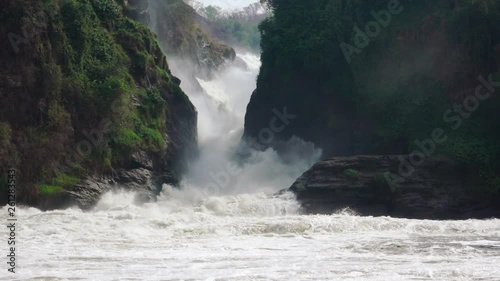 The Majestic Waterfall Murchison Falls Of The River Nile In Uganda