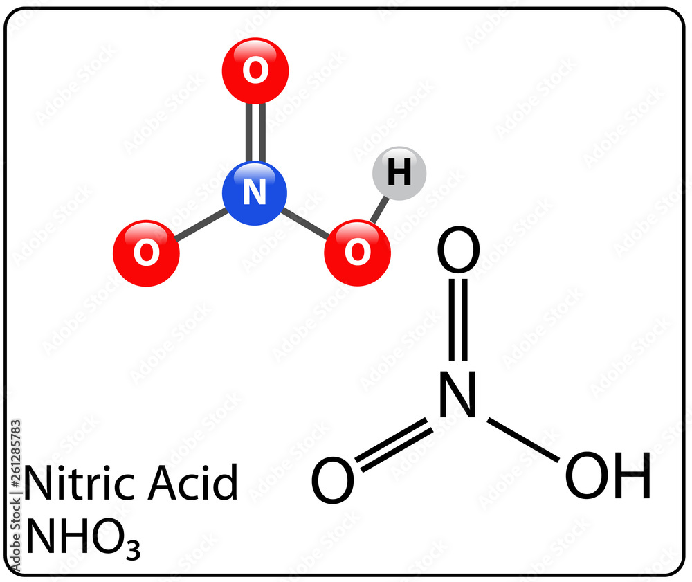 Nitric Acid Molecule Structure Nitric Acid Molecule Structure