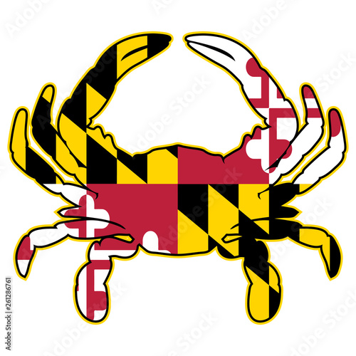 Maryland Flag Crab Isolated Vector Illustration photo