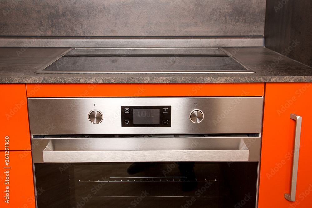 oven in the kitchen. Concept - flat design oven in the kitchen. Concept - flat design