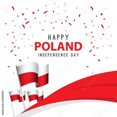 Happy Poland Independence Day Poster Vector Template Design Illustration