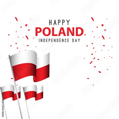 Happy Poland Independence Day Poster Vector Template Design Illustration