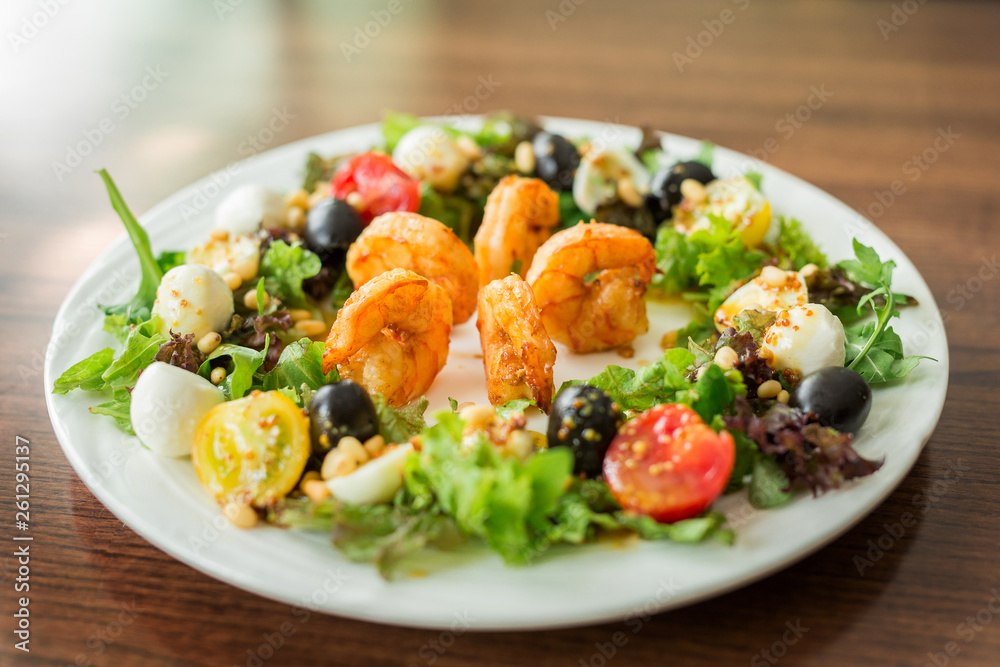 seafood salad - mussels, shrimp, fish, oysters. seafood salad - mussels, shrimp, fish, oysters.