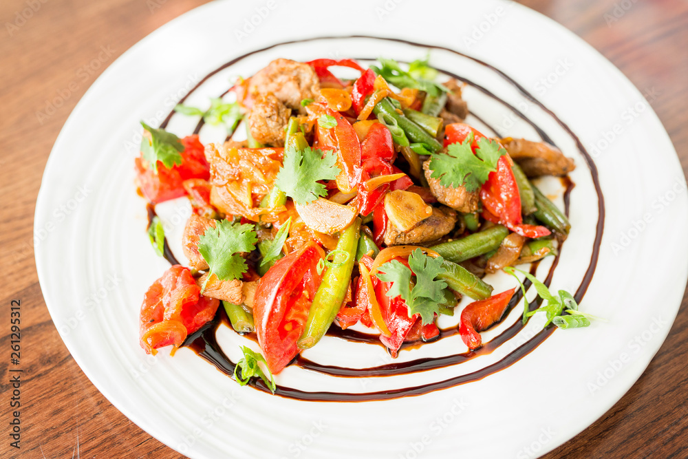 Appetizing salad, healthy food. Fresh fruit Appetizing salad, healthy food. Fresh fruit