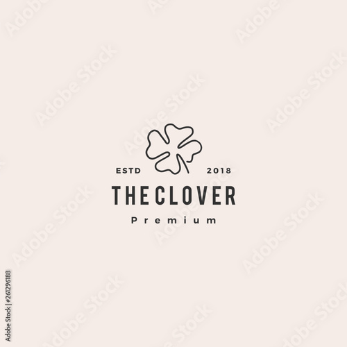 clover logo doodle vector icon illustration