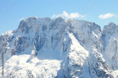 high mountains with snow of European Alps