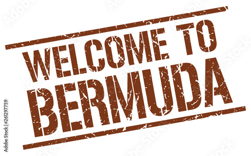 welcome to Bermuda stamp