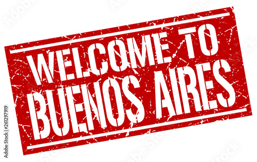 welcome to Buenos Aires stamp