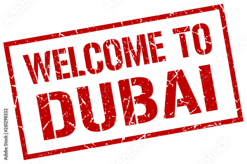 welcome to Dubai stamp