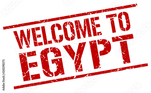 welcome to Egypt stamp