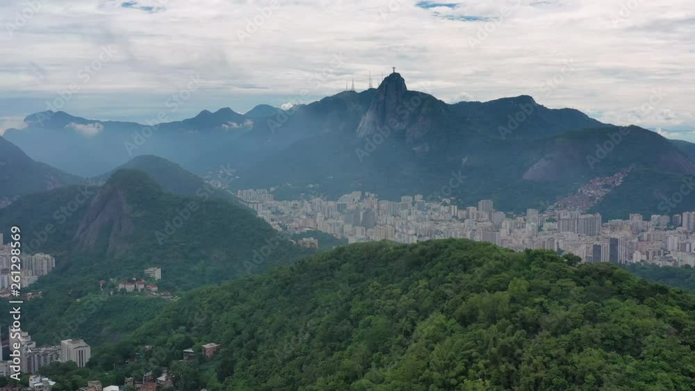 Aerial view of cityscape of Rio de Janeiro, famous seaside city in Brazil - landscape of South America from above Aerial view of cityscape of Rio de Janeiro, famous seaside city in Brazil - landscape of South America from above