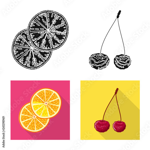 Vector design of food  and raw  sign. Collection of food  and nature   vector icon for stock.