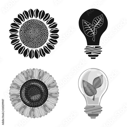 Vector design of innovation and technology  icon. Collection of innovation and nature  stock vector illustration.