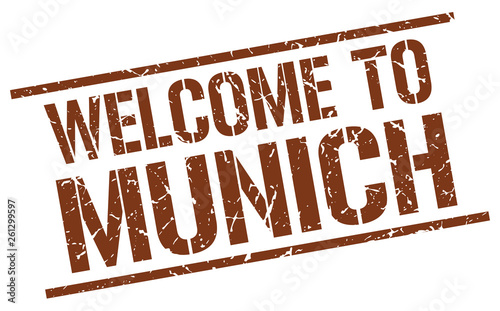 welcome to Munich stamp