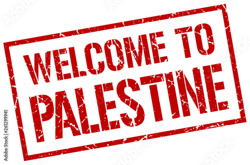welcome to Palestine stamp
