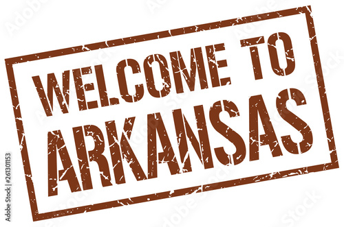 welcome to Arkansas stamp