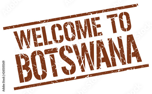 welcome to Botswana stamp
