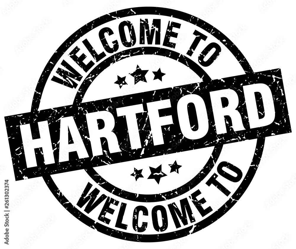 welcome to Hartford black stamp welcome to Hartford black stamp