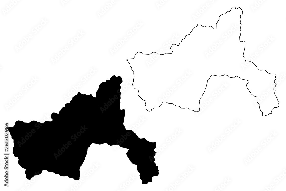 Parwan Province (Islamic Republic of Afghanistan, Provinces of Afghanistan) map vector illustration, scribble sketch Parvan map