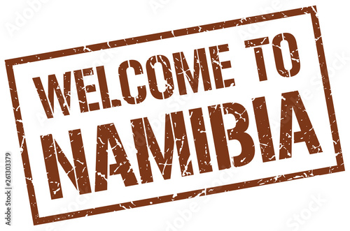 welcome to Namibia stamp
