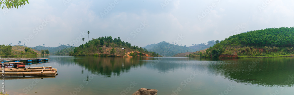 Fototapeta premium Panoramic view of lake
