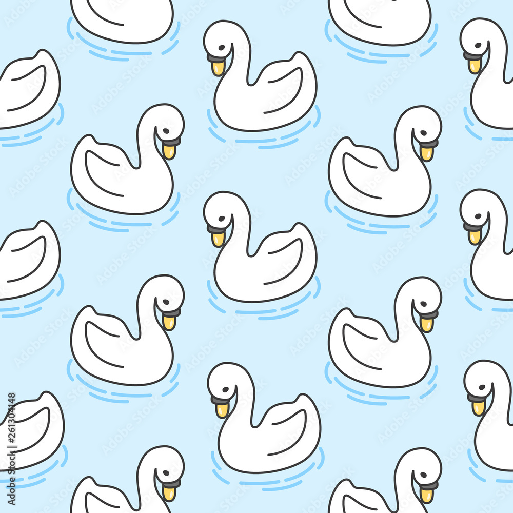 Swan Seamless Pattern Background Swan Seamless Pattern Background
