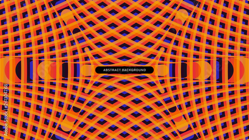 Abstract color striped background. Hypnotic trance texture. Op art multicolored abstraction. Psychedelic illusive illustration.