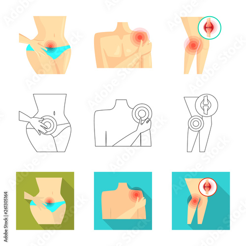 Vector design of hospital and rendering icon. Collection of hospital and help vector icon for stock.