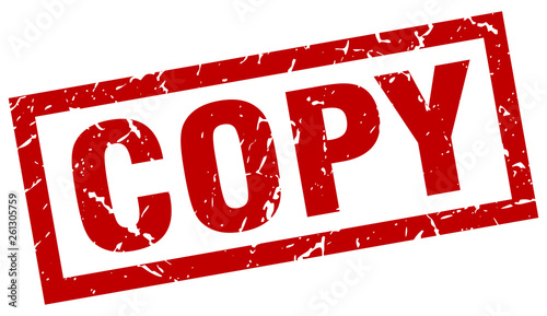 square grunge red copy stamp