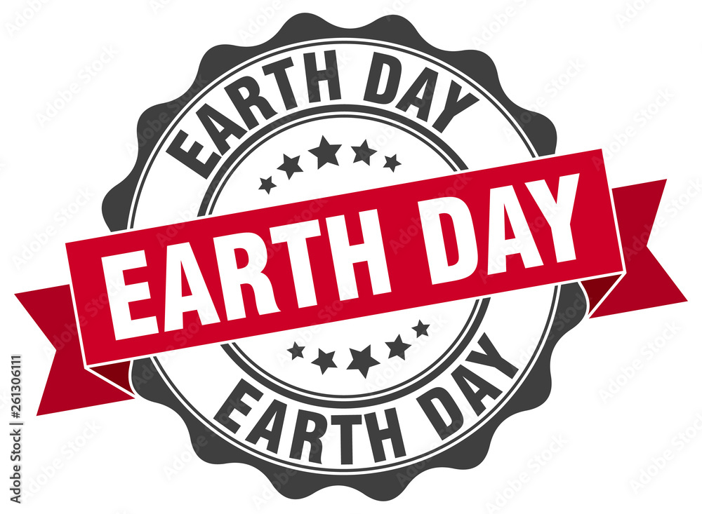 earth day stamp. sign. seal