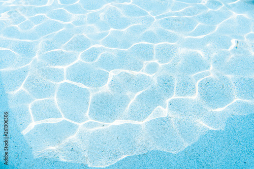 Textured blue water in the pool