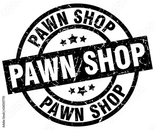 pawn shop round grunge black stamp