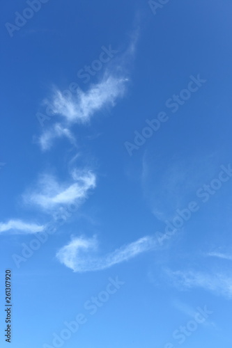 white cloud shape pipe cigarette and smoke on blue sky