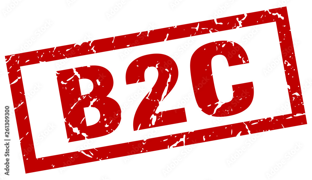 square grunge red b2c stamp square grunge red b2c stamp