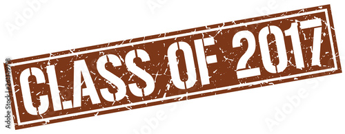 class of 2017 square grunge stamp