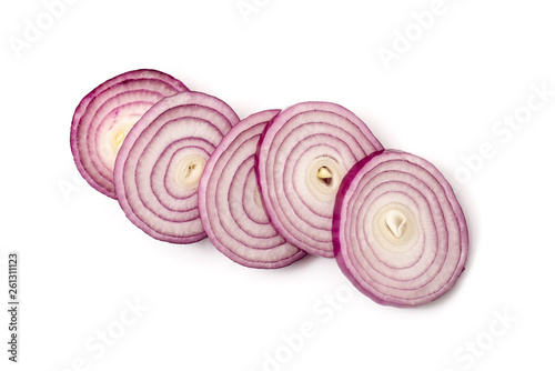 Geschnittene rote Zwiebeln