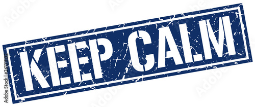 keep calm square grunge stamp