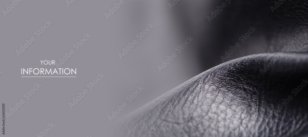 Black leather material texture fashion pattern on blur background - obrazy, fototapety, plakaty 