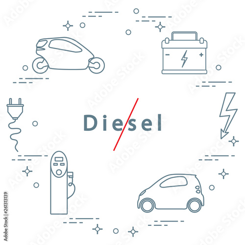 Ban on diesel engines. Transport eco technologies.