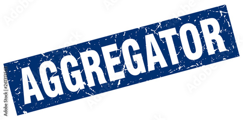 square grunge blue aggregator stamp