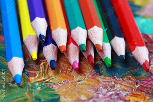 colorful pencils for drawing and creativity