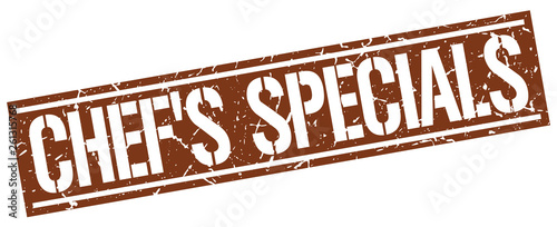 chef's specials square grunge stamp