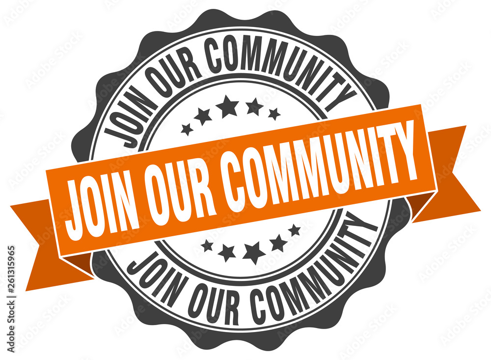 Fototapeta premium join our community stamp. sign. seal