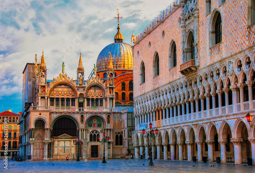 St. Mark`s Square, Venice, Veneto, Italy photo