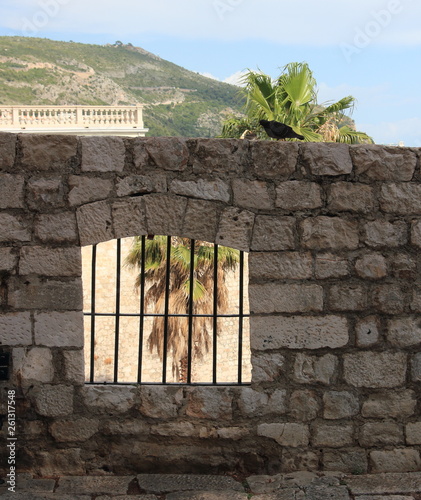 Dubrovnik Croatia, May 24 2018: Old town wall