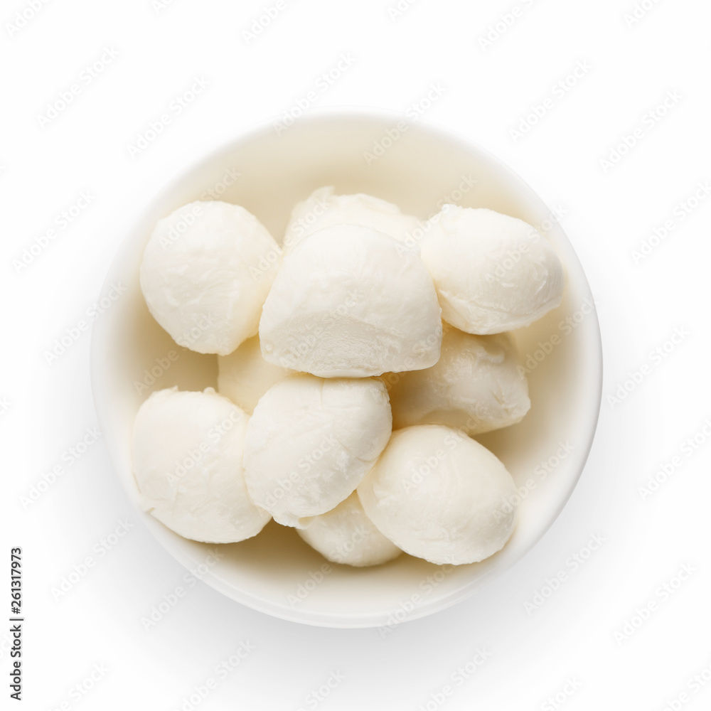 Mozzarella cheese in bowl Mozzarella cheese in bowl