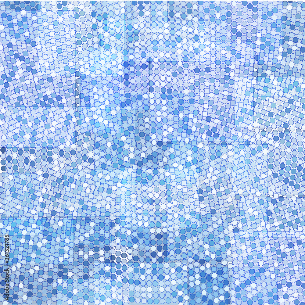 Mosaics of blue circles 