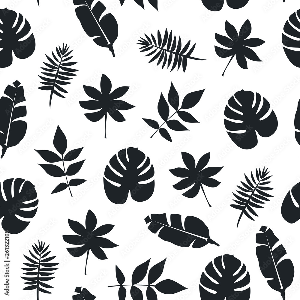 seamless vector leaves pattern seamless vector leaves pattern