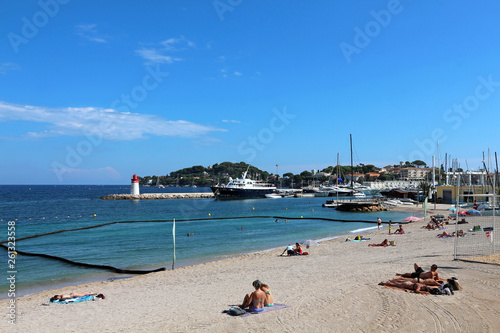 French Riviera - Saint-Jean-Cap-Ferrat harbor and beach photo