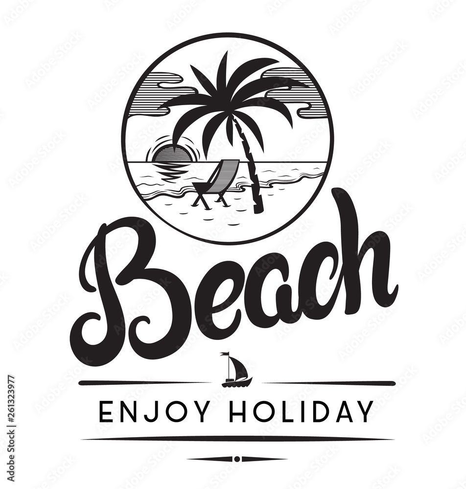 Naklejka premium Summer holidays badge